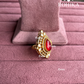 Angana polki kundan ring (SG-127) - Red