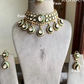 Yami kundan necklace set - Green