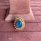 Angana polki kundan ring (SG-081) - Blue