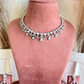 Hinaya American diamond necklace set - Mint green