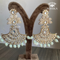 Sparkle chandbali earrings - Grey