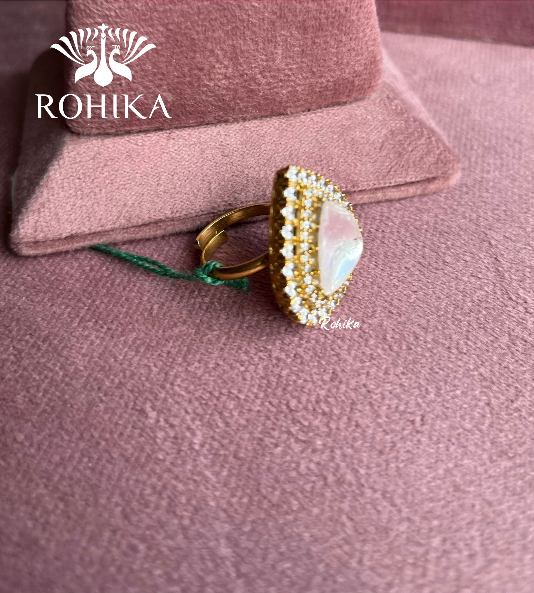 Angana polki kundan ring  (SG-017) - White