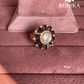 Angana polki kundan ring (SG-094) - Purple