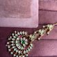 Polki kundan maangtikka (PLKM-032) - Pink & green