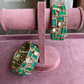 Kanusha doublet moisanite bangle - Mint green