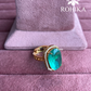 Angana polki kundan ring (SG-093) - Mint green 