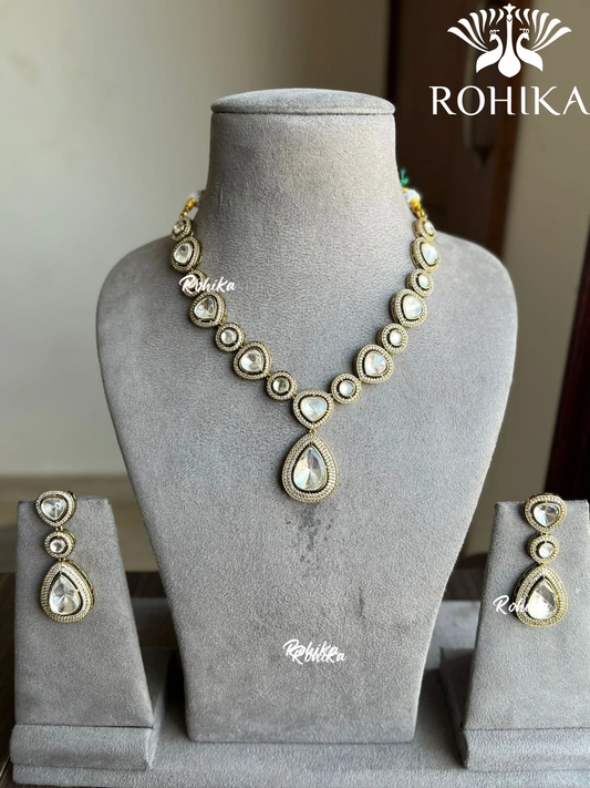 Iksha polki kundan necklace set