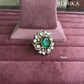 Angana polki kundan ring (SG-096) - Mint green 