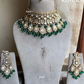 Avanti moisinite doublet bridal necklace set - Dark Green