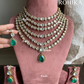 Prakriti moisinite kundan necklace set - Mint  Green