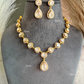 Arohi Moisanite Necklace set -Golden