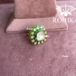 Angana polki kundan ring  (SG-051) - Dark green