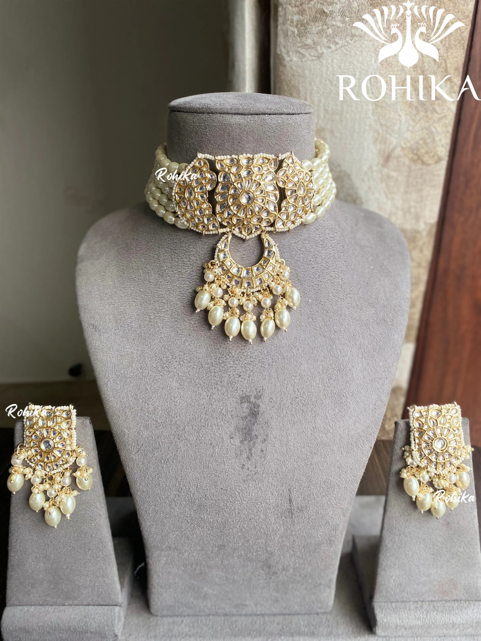 Bindu choker set - Yellow