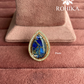 Angana polki kundan ring (SG-123) - Blue