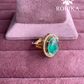 Angana polki kundan ring (SG-090) - Green 