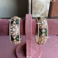 Leela moisanite polki kundan kada/bangles - Green