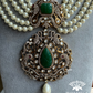 Kanavi victorian necklace set - Dark green