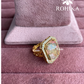 Angana polki kundan ring (SG-124) - Pink & golden