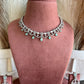 Hinaya American diamond necklace set - Mint green