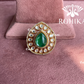 Angana polki kundan ring  (SG-035) - Green