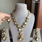 Swara polki kundan necklace set - Green