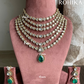 Prakriti moisinite kundan necklace set - Mint  Green