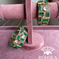 Kanusha doublet moisanite bracelet - Dark green