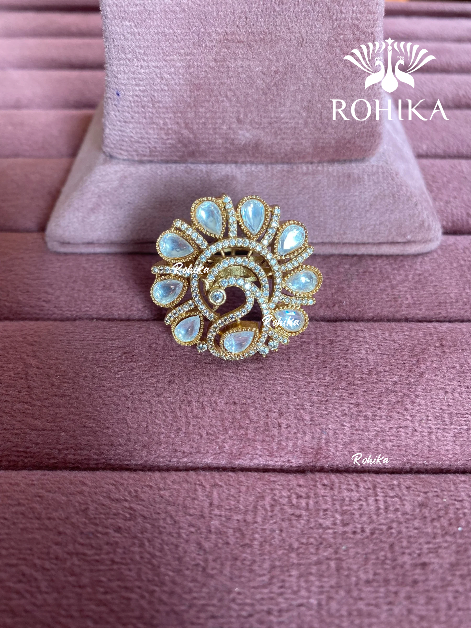 Angana polki kundan ring (SG-143) - White