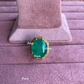 Angana polki kundan ring (SG-076) - Dark green