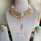 Ishara moisinite goldplated necklace set - Green