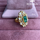 Angana polki kundan ring (SG-057) - Dark green