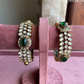 Udita moisinite kundan kada/bangles - Green