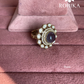 Angana polki kundan ring (SG-138) - Purple