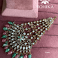 Bandini polki kundan passa /jhoomer (007) - Pink & mint green - Rohika Store