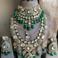 Agneya polki kundan bridal combo set - Dark Green