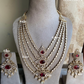 Heena kundan long necklace set - Red