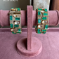 Kanusha doublet moisanite bangle - Mint green