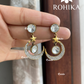 Chanda moisinte kundan earrings - white