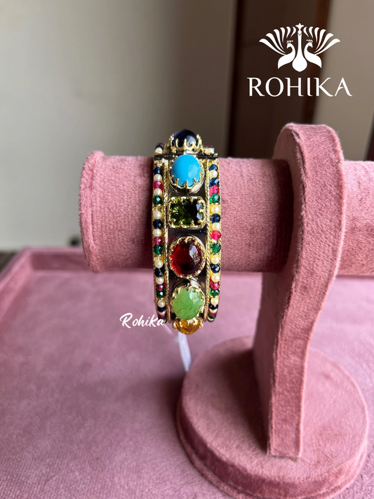 Sabya deisgner semi-precious kada (SSB002)-  Multi colour