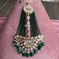 Bandini polki kundan passa /jhoomer (002) - Dark green