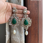 Kanavi victorian necklace set - Dark green