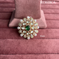 Angana polki kundan ring (SG-136) - Green