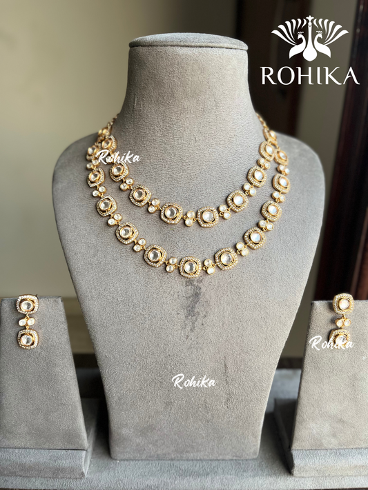 Mehak polki kundan necklace set