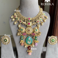 Banjara fusion necklace set (FN-014) - Golden polish