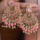 Veena mirror earrings - Pink