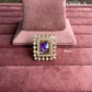 Angana polki kundan ring (SG-126) - Purple