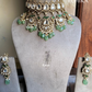 Visha polki kundan choker set - Mint green