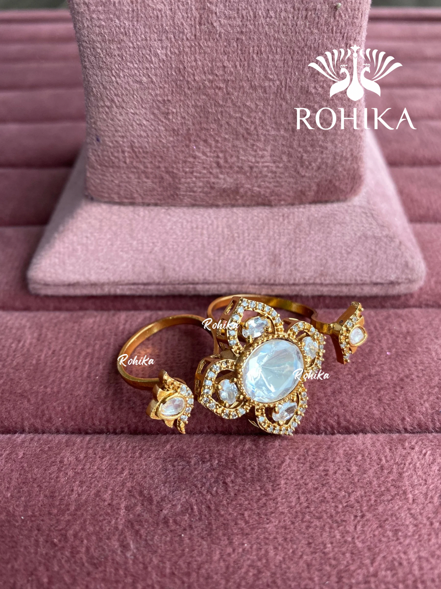 Angana polki kundan ring (SG-143) - White