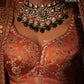 Aarushi bikaneri kundan bridal necklace set - Red