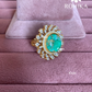 Angana polki kundan ring (SG-131) - Mint green